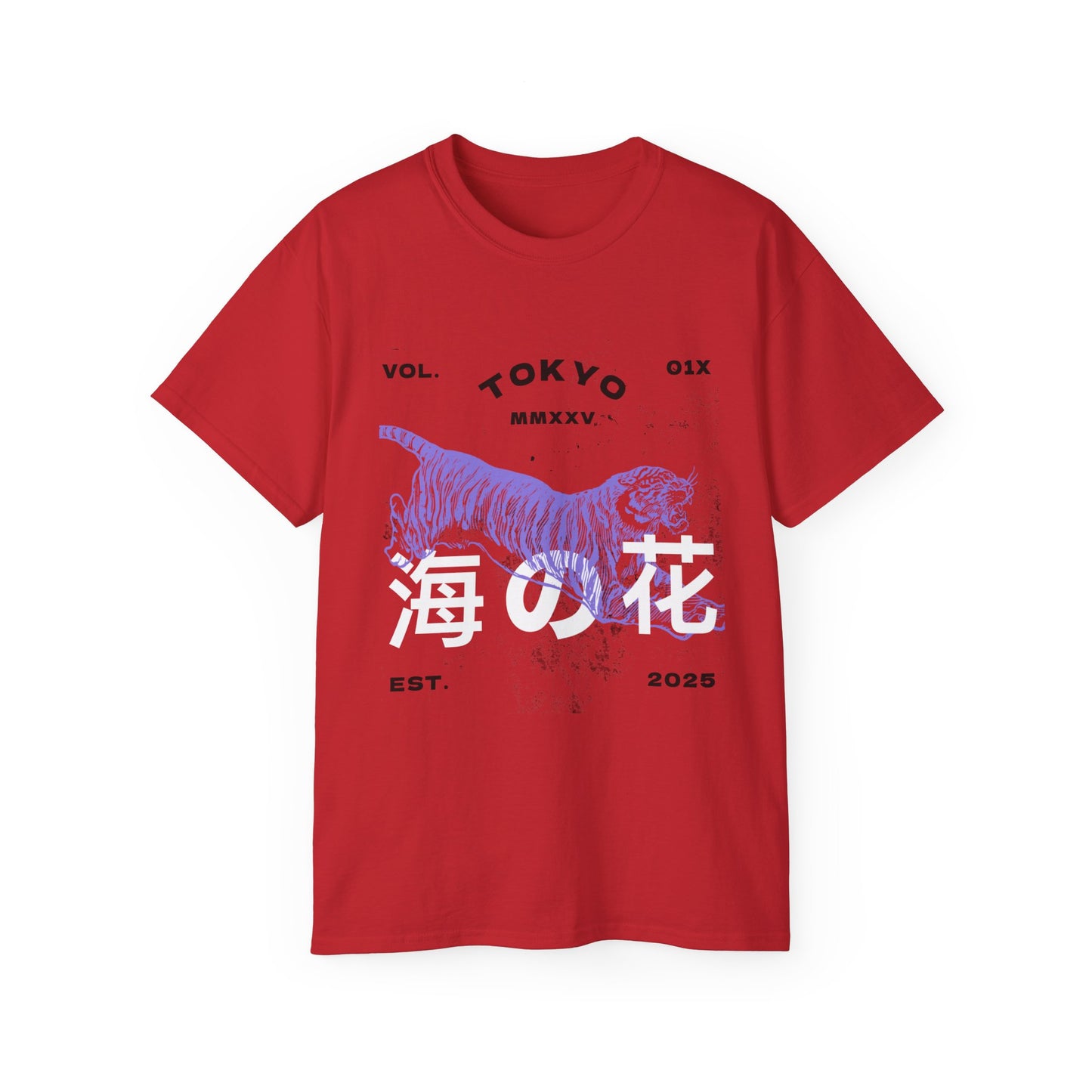 Tokyo Tiger Unisex Ultra Cotton Tee, Casual Graphic Tee, Streetwear Shirt, Unique Gift for Animal Lovers, Stylish Everyday Wear