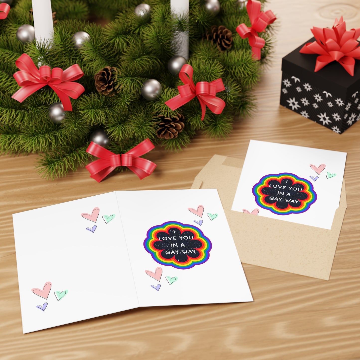 Rainbow Love Greeting Cards, LGBTQ+ Friendship Cards, Affirmation Cards, Birthday Cards, Cute Love Notes, 1 or 10-pcs
