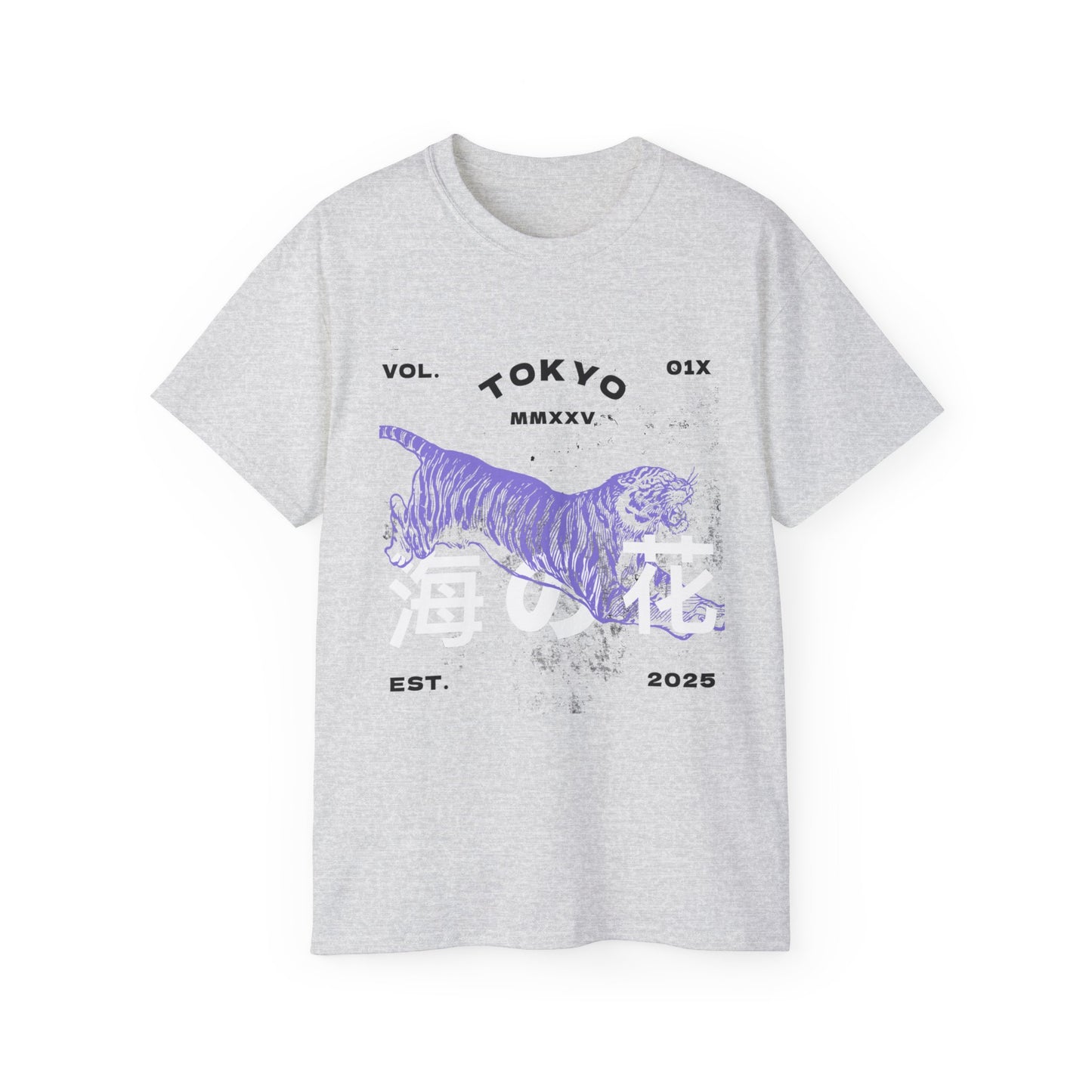 Tokyo Tiger Unisex Ultra Cotton Tee, Casual Graphic Tee, Streetwear Shirt, Unique Gift for Animal Lovers, Stylish Everyday Wear