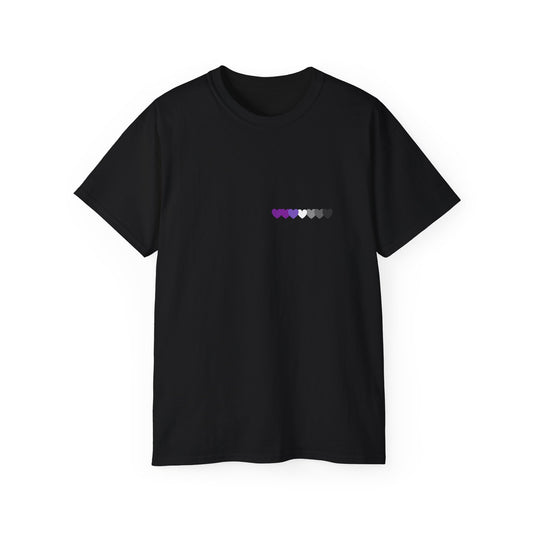 Cute Hearts Unisex Ultra Cotton Tee, Casual Graphic Shirt, LGBTQ+ Pride Wear, Gift for Friends, Spring/Summer Fashion