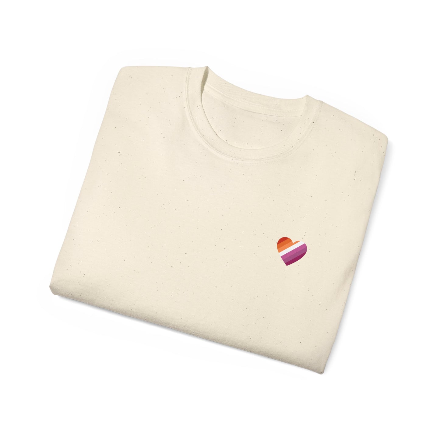 Lesbian Ultra Cotton Tee, Casual Shirt, Gender-Neutral Fashion, Heart Print Tee, Gift for Him/Her, Summer Wear