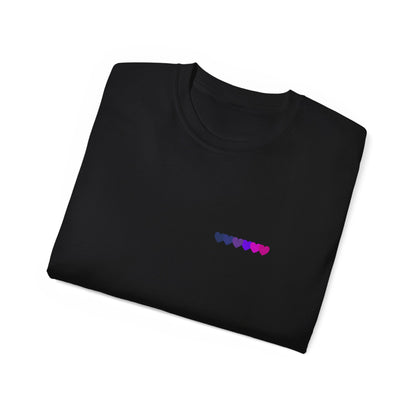 Bisexual Unisex Cotton T-Shirt with Heart Design, Casual Wear, Gift for Her, Pride Merchandise, Everyday Fashion